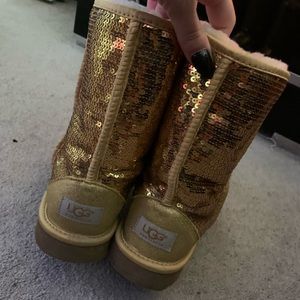 Gold ugg boots